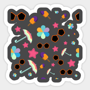 summer vibes pattern Sticker